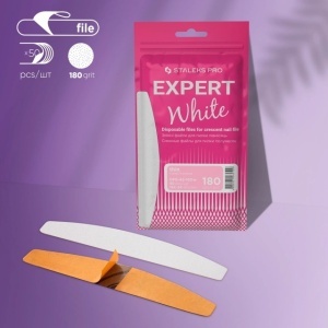 Set 50 rezerve adezive Thin pentru pila semiluna Staleks Expert #180
