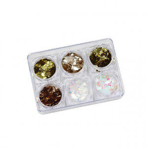 Set 6 decor de unghii Metallic Ice