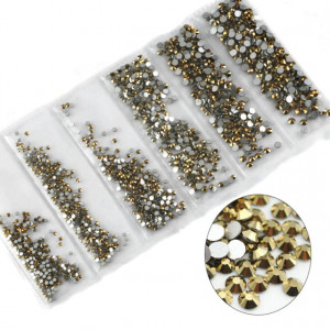 Set cristale Metallic Gold