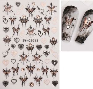 Sticker Butterfly CS063 Rose Gold