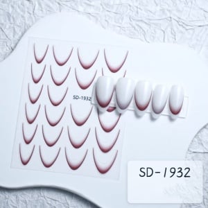 Sticker French Ombre Burgundy 1932