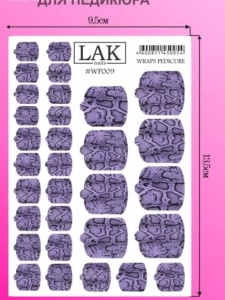Nail Wraps Pedicure LAK WP009
