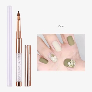 Pensula Slim Cat Rose Gold Crystals