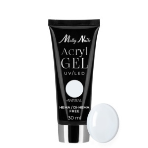 Polygel MollyLac Natural 30ml (alb laptos)