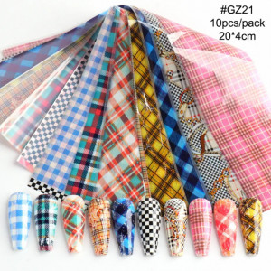 Set 10 folii de transfer Patterns