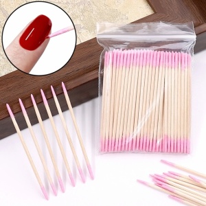 Set 100 mini aplicatoare de precizie Micro Pink