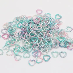 Set inimi 3D Pastel Turquoise Beads