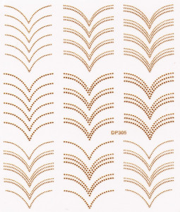 Sticker Metallic Gold Beads DP305