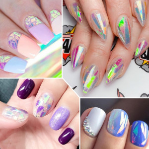 Folie Aurora Glass Green Rainbow