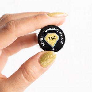 Oja Semipermanenta Semilac 244 Sunbaked Yellow 7ml Hema Free