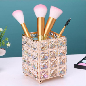 Suport pentru pensule Crystals Square - Auriu