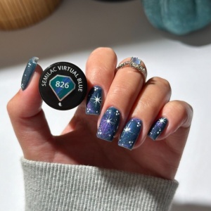 Oja Semipermanenta Semilac 826 Virtual Blue Cat Eye 7ml