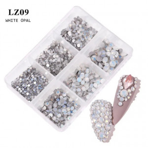 Set strasuri Crystal White Opal