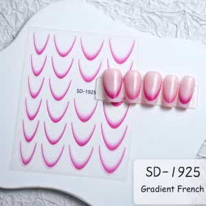 Sticker French Ombre Neon Pink 1925