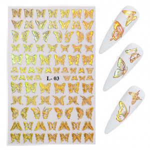 Sticker Metallic Butterfly 037 Gold