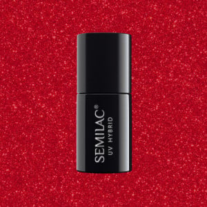 Semilac 025 Glitter Red 7ml