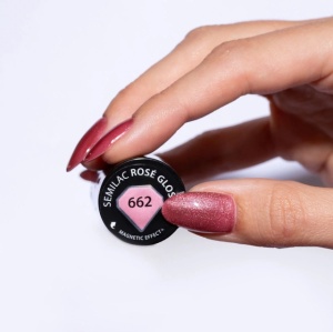 Oja Semipermanenta Semilac 662 Rose Gloss Cat Eye 7ml