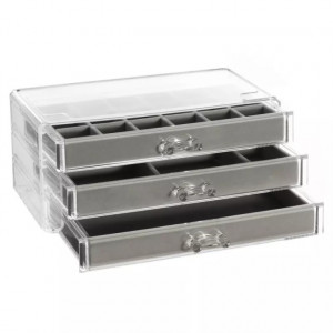Organizator Velvet Grey 3 sertare