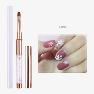 Pensula Ovala Rose Gold Crystals