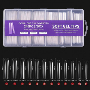 Set 240 tipsuri Soft Gel XXL Square