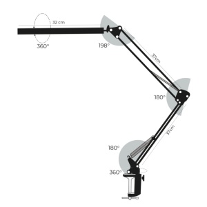 Lampa de birou alba 12W