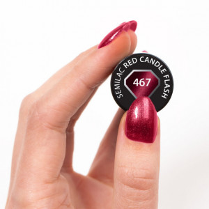 Oja Semipermanenta Semilac 467 Red Candle Flash 7ml Hema Free