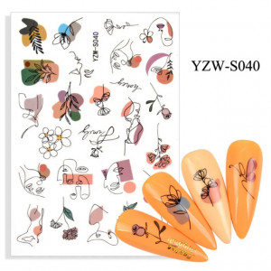 Sticker Floral Girl S040