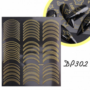 Sticker Metallic Gold Beads DP302