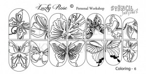 Tatuaj Lucky Rose Stencil Just Paint It 6