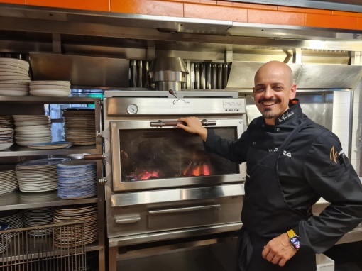 Cuptor pentru steak pe cărbuni, deschidere verticală, Pira 90 Silver ED - Img 5