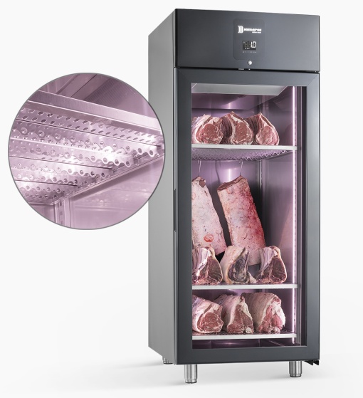 Dulap frigorific pentru maturarea, frăgezirea cărnii Deluxe Meat, 200 kg, cu ușă de sticlă - Img 4