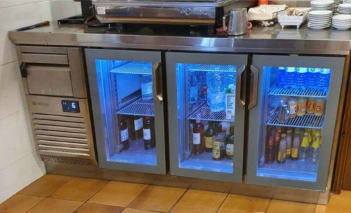 Frigider de bar cu tejghea, cu 3 uși de sticlă, Infrico - Img 7