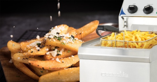 Friteuză electrică 2x 10 litri cu robinet pentru scurgerea uleiului, profesională - Img 4