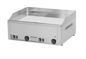 Fry top electric cu suprafata cromata neteda/striata