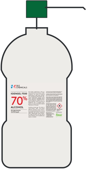 Gel dezinfectant pe bază de alcool, 6 bucăți 500 ml, Fimar - Img 2
