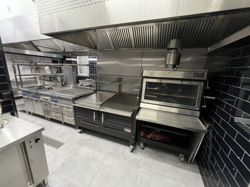 Grătar profesional Barbeque pentru Steak pe cărbuni, 1200x820x930 h mm - Img 8