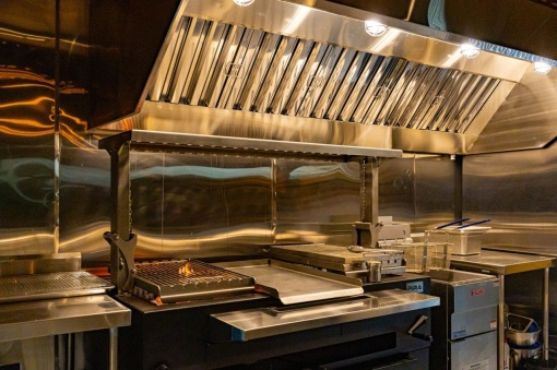 Grătar profesional Barbeque pentru Steak pe cărbuni, 1450x820x970 mm - Img 9
