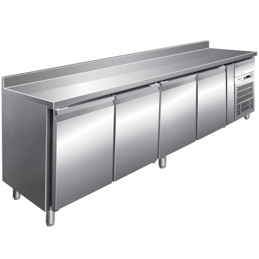 Masă frigorifică cu 4 uși și rebord, 2230x600x860 mm, Forcar - Img 3