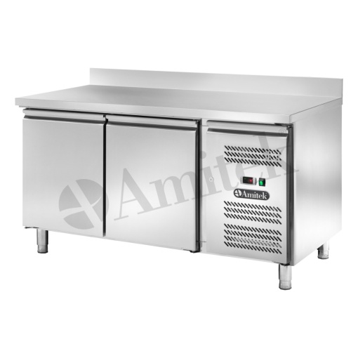 Masă frigorifică pentru patiserie cu 2 uși și rebord, 1510x800 mm, Amitek - Img 3