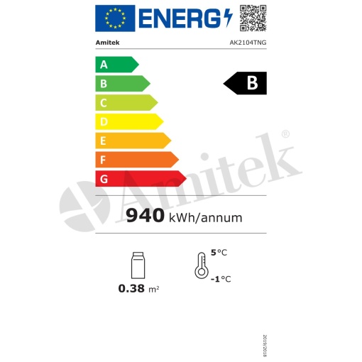 Masă rece cu 2 uși din sticlă 136x70x85 cm, 282 litri, Amitek - Img 4