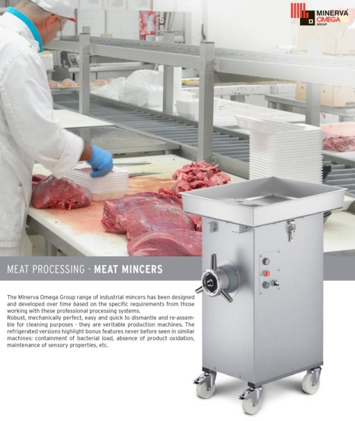 Mașină de tocat carne, 270 kg/oră, Minerva - Img 3