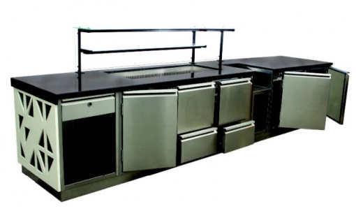 Mobilier neutru pentru linie de servire, 4500x900x1370 mm - Img 2