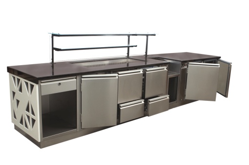 Mobilier neutru pentru linie de servire, 450x90x137 cm - Img 4
