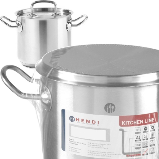 Oală din inox înaltă cu capac, 21 Litri - Img 9
