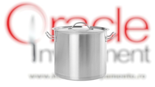 Oală din inox înaltă cu capac, 50 litri