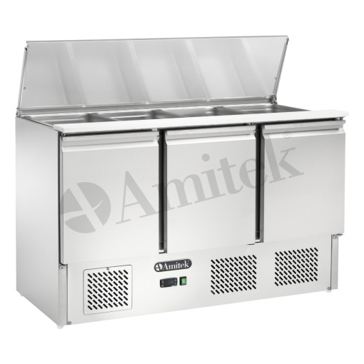 Saladetă frigorifică profesională ventilată 4x GN1/1, Amitek AK923V - Img 2