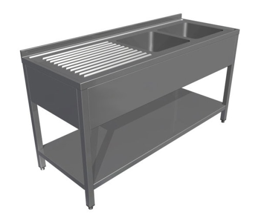 Spalator cu 2 cuve, picurator si polita intermediara