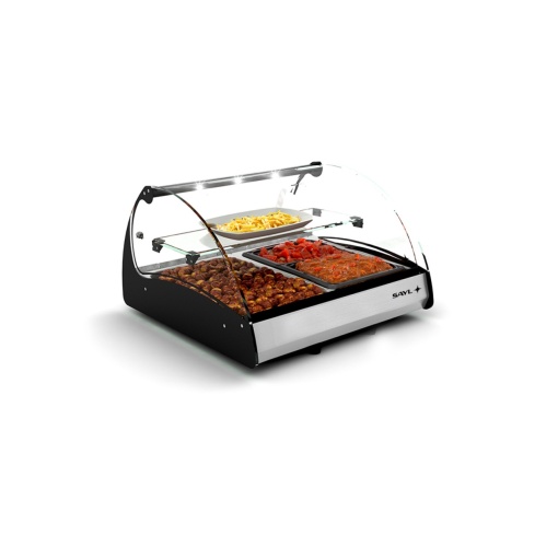 Vitrină caldă orizontală SPLENDID Bain-Marie, 2 cuve GN1/1, Sayl - Img 2