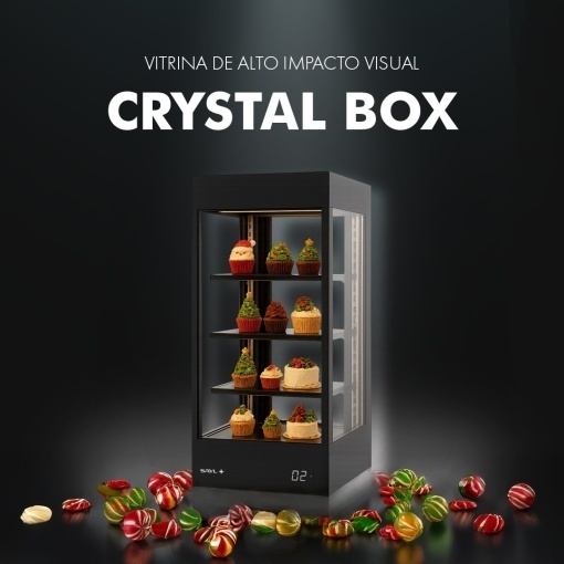 Vitrină frigorifică Crystal Box 450x450x950 mm, +2/+6ºC, Sayl - Img 4