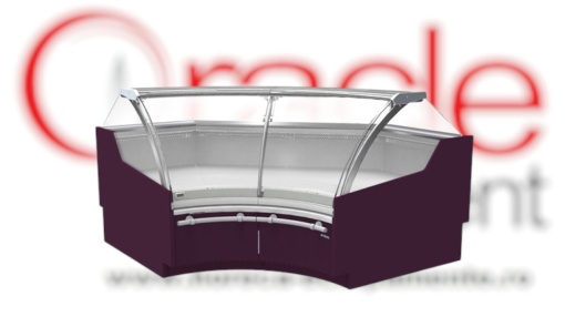 Vitrină frigorifică de expunere, curbată, inox 2769x1220 mm, Infrico